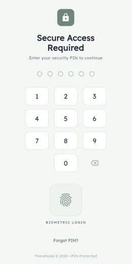 Secure PIN entry with biometric fingerprint login